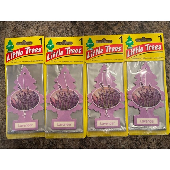4-Pack Little Trees Hanging Tree Car & Home Air Freshener, Lavender Boho Hippie - Picture 1 of 3
